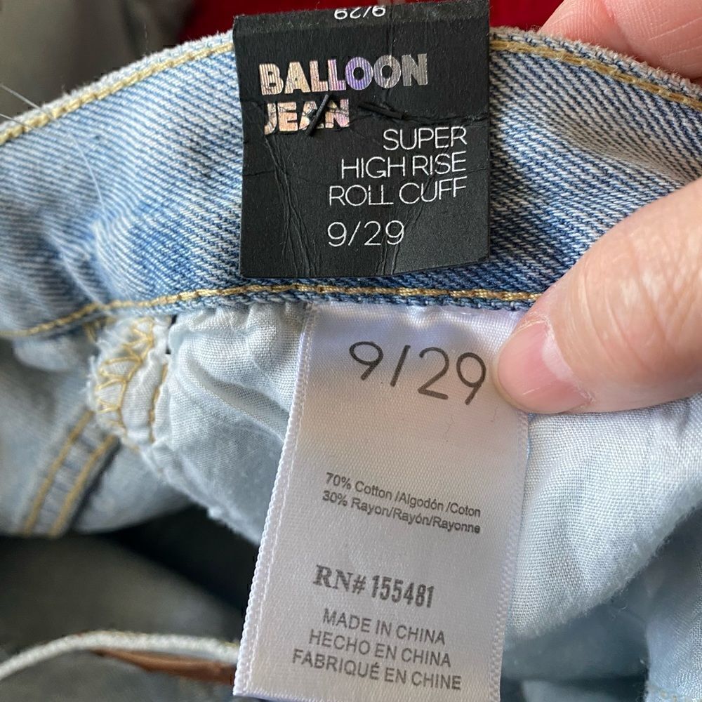 NWT Simple Society Balloon Super High Rise Jeans Women’s Size 9/29 - Picture 12 of 13
